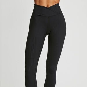 Year of Ours Black Ribbed Leggings
